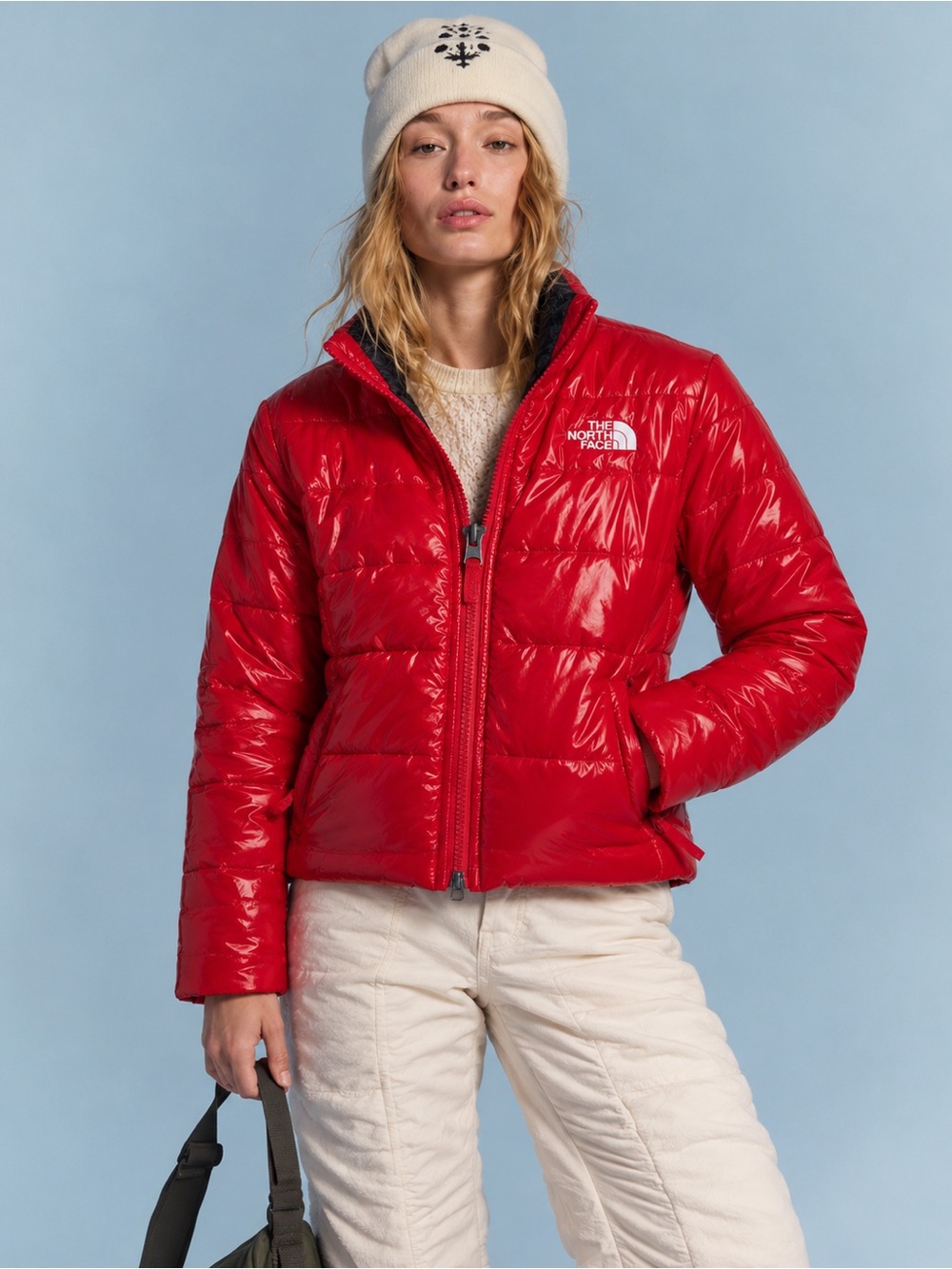 THE NORTH FACE MOSSBUD SWIRL REVERSIBLE JACKET SIZE 14/16
